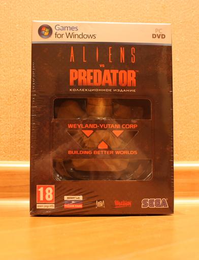 Aliens vs. Predator (2010) - Коллекционный лицехват и другие радости российского релиза Aliens vs. Predator (2010) вживую!
